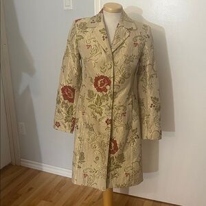 Apostrophe Cream Floral Embroidered Blazer